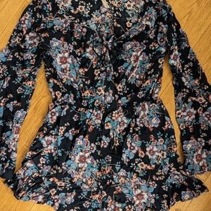 Floral Long Sleeve Romper